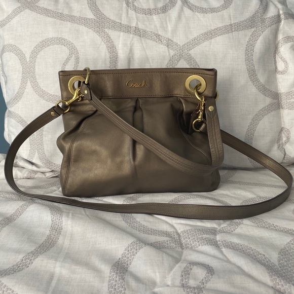 Beige Coach Satchel - Picture 3 of 8